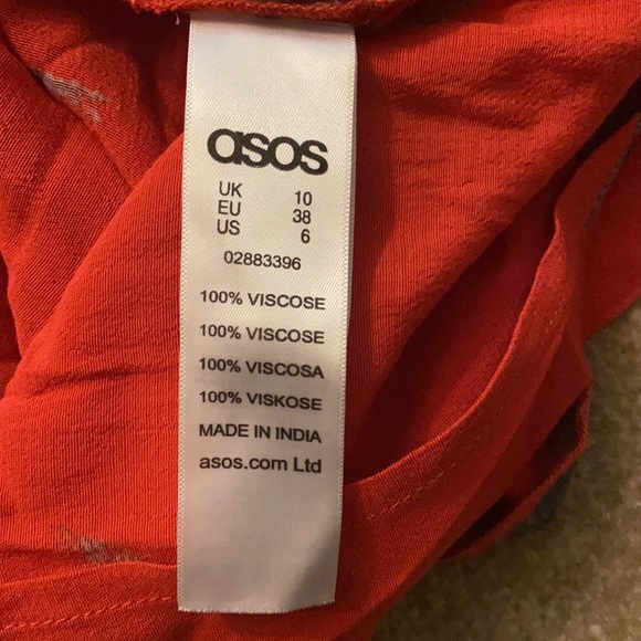 ASOS Red Bird Print Wrap Dress - Picture 10 of 10